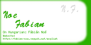 noe fabian business card