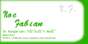 noe fabian business card